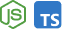 Node.JS and Typescript logo